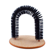 Load image into Gallery viewer, Comfortable Arch Cats Massager Pet Cat Itching Grooming Supplies Round Fleece Base Kitten Bristle Ring Brush and Carpet Base Groomer Massager Scratcher for Controlling Shedding Healthy Fur and Claws Toy Scratching Device Brush for Pets
