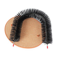 Load image into Gallery viewer, Comfortable Arch Cats Massager Pet Cat Itching Grooming Supplies Round Fleece Base Kitten Bristle Ring Brush and Carpet Base Groomer Massager Scratcher for Controlling Shedding Healthy Fur and Claws Toy Scratching Device Brush for Pets
