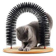 Load image into Gallery viewer, Comfortable Arch Cats Massager Pet Cat Itching Grooming Supplies Round Fleece Base Kitten Toy Scratching Device Brush For Cat Arch Self Grooming and Massaging Brush Toy Pet Scratcher Pads Hair Cleaner
