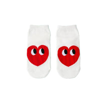 Load image into Gallery viewer, Comfortable Cotton White Cartoon Panda Heart Bear Pattern Socks Kawaii Cute Anime Style Invisible Ankle Socks Funny Boat Socks For Men And Women

