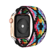 Load image into Gallery viewer, Comfortable Elastic Scrunchie Strap Band For Watch Women Bracelet Compatible With Watch Band 41mm 40mm 38mm Women Girls Adjustable Elastic Nylon Strap Solo Loop Replacement Lightweight Wristband For Watches
