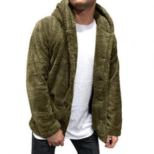 Load image into Gallery viewer, Comfortable Winter Unisex Jacket Fluffy Thick Warm Jacket Long Sleeve Hooded Coat Soft Coat Jacket Warm Casual Button Jacket Elegant Modern Autumn Plush Buttons Closure Thick Men Coat For Outdoor
