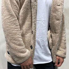 Load image into Gallery viewer, Comfortable Winter Unisex Jacket Fluffy Thick Warm Jacket Long Sleeve Hooded Coat Soft Coat Jacket Warm Casual Button Jacket Elegant Modern Autumn Plush Buttons Closure Thick Men Coat For Outdoor
