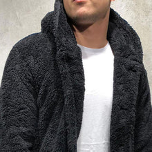 Load image into Gallery viewer, Comfortable Winter Unisex Jacket Fluffy Thick Warm Jacket Long Sleeve Hooded Coat Soft Coat Jacket Warm Casual Button Jacket Elegant Modern Autumn Plush Buttons Closure Thick Men Coat For Outdoor
