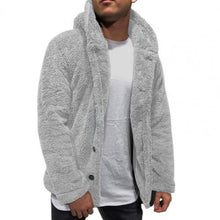 Load image into Gallery viewer, Comfortable Winter Unisex Jacket Fluffy Thick Warm Jacket Long Sleeve Hooded Coat Soft Coat Jacket Warm Casual Button Jacket Elegant Modern Autumn Plush Buttons Closure Thick Men Coat For Outdoor
