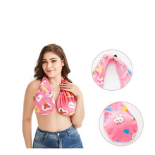 Load image into Gallery viewer, Comfortable Women Towel Bra Chest Hanging Neck Wrapped Big Bra Breastfeeding Lightweight Ladies Towel Bra
