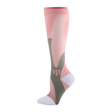Load image into Gallery viewer, Compression Socks Nylon Medical Nursing Stockings Specializes Outdoor Cycling Sport Socks Men,20-30mmhg Run Nurse Socks for Edema Diabetic Varicose Veins Fast-drying Breathable Adult Sports Socks
