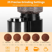 Load image into Gallery viewer, Conical Bur Coffee Bean Electric Grinder with 25 Grind Settings
