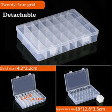 Load image into Gallery viewer, Container Plastic Box Practical Adjustable Compartment Jewelry Earring Bead Screw Holder Case Display Case storage Box Plastic Jewelry Box for Earrings Rings Necklaces Storage Box
