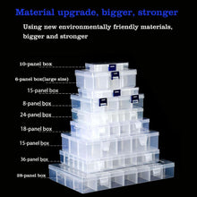 Load image into Gallery viewer, Container Plastic Box Practical Adjustable Compartment Jewelry Earring Bead Screw Holder Case Display Case storage Box Plastic Jewelry Box for Earrings Rings Necklaces Storage Box

