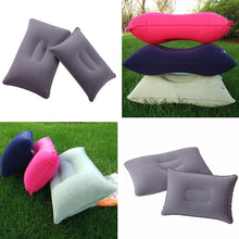Load image into Gallery viewer, Convenient Ultralight Inflatable Air Pillow Sleep Cushion Travel Bedroom Hiking Beach Car Plane Ultralight Inflatable PVC Nylon Air Pillow Sleep Cushion Travel Bedroom Hiking Beach Car Plane Head Rest Support Inflatable Camping Head Rest Support 34*22cm
