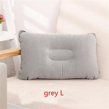Load image into Gallery viewer, Convenient Ultralight Inflatable PVC Nylon Air Pillow Sleep Cushion Travel Bedroom Hiking Beach Car Plane Head Rest Support Inflatable Camping Travel Pillows Ultralight Inflatable Pillow Small Squared Flocked Fabric Air Pillow for Hiking Camping Traveling
