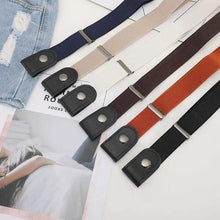 Load image into Gallery viewer, Cool Buckle-Free Stretch Elastic Waist Belt Unisex Style No Buckle Fashion Waistbands For Men And Women Simple Black Stretch Belt Invisible Elastic Belt For Jeans Pants Dresses
