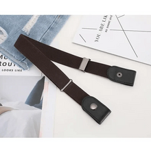 Load image into Gallery viewer, Cool Buckle-Free Stretch Elastic Waist Belt Unisex Style No Buckle Fashion Waistbands For Men And Women Simple Black Stretch Belt Invisible Elastic Belt For Jeans Pants Dresses
