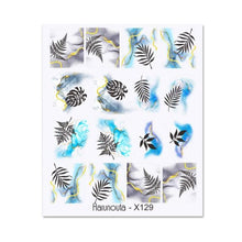 Load image into Gallery viewer, Cool Geometrics Pattern Water Decals Stickers Flower Leaves Slider For Nails Spring Summer Nail Art Decoration Tattoos Women Nail Art Stickers Water Transfer Decals Design Nail Art Supplies Manicure Acrylic Nail Foil Stencils Decorations
