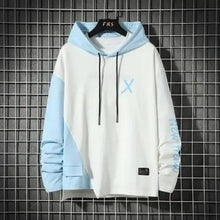 Load image into Gallery viewer, Cool Luxury Spring Autumn Striped Hoodie Sweatshirt Men's Thick Fleece Hip Hop High Streetwear Clothes Unique Design Long Sleeve Hoodies Casual Drawstring Hooded Sweatshirts
