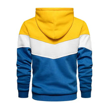 Load image into Gallery viewer, Cool Men's Patchwork Hooded Sweatshirt Hoodies Sport Clothing Casual Loose Fleece Warm Streetwear Modern Male Fashion Autumn Winter Outwear  Long Sleeve Pleated Comfy Round Neck Mens Sweatshirts Workout Sport Casual Hoodie
