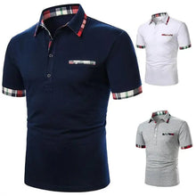 Load image into Gallery viewer, Cool Polo Men Shirt Nice Short Sleeve Polo Shirt Contrast More Color Polo New Clothing Summer Streetwear Casual Fashion Men Tops Men's Golf Polo Shirt Short Sleeve Tactical Polo Shirts Slim Fit Casual Tennis T-Shirt
