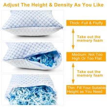 Load image into Gallery viewer, Cooling Memory Foam Pillow Ventilated with Cooling Gel Infused Memory Foam
