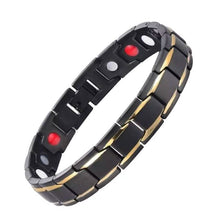 Load image into Gallery viewer, Copper Alloy Magnetic Healthy Care Stone Therapeutic Energy Healing Bracelet
