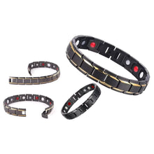 Load image into Gallery viewer, Copper Alloy Magnetic Healthy Care Stone Therapeutic Energy Healing Bracelet
