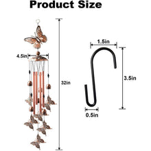 Load image into Gallery viewer, Copper Wind Chimes Outdoor Classic Wind Chimes Memorial Wind Chime Gifts for Grand Mother Garden Yard Decor Gift
