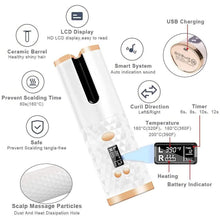 Load image into Gallery viewer, Cordless Automatic Portable Ceramic Barrel Hair Curler
