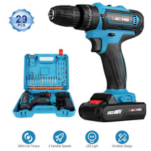 Load image into Gallery viewer, Cordless Drill Set with 2 Pieces 8V Batteries and Charger 2 Variable Speed 3/8In Keyless Chuck
