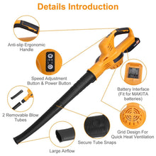 Load image into Gallery viewer, Cordless Leaf Blower Battery Powered Max 124MPH 300CFM with 2 Adjustable Speeds
