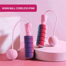 Load image into Gallery viewer, Cordless Skipping Rope Weight-Bearing Ball Sports Fitness Womens Indoor Dual-Use Weight Loss Sports Professional Fat Burning Ball Bearing Fast Rope Skipping Adjustable Memory Foam Anti Skid Handle Skipping Rope New Fitness Speed Rope For Men And Women
