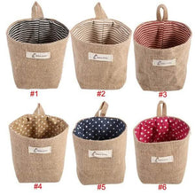 Load image into Gallery viewer, Cotton Linen Hanging Bag Home Gadget Storage Organizer
