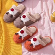 Load image into Gallery viewer, Cotton Slippers Winter Cute Couple Soft Bottom Indoor Non-slip Home Furry Shoes Christmas Deer Slippers Plush Fluffy Memory Foam Slip On House Slippers Cozy Warm Winter House Shoes Soft Comfy Anti-Skid Slippers
