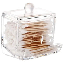 Load image into Gallery viewer, Cotton Swab Holder Cotton Ball Dispenser Organizer Clear  Storage Containers
