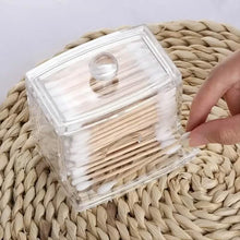 Load image into Gallery viewer, Cotton Swab Holder Cotton Ball Dispenser Organizer Clear  Storage Containers
