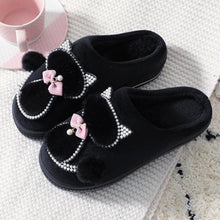 Load image into Gallery viewer, Cotton Women Cute Slippers Indoor Shoes For Women Winter Home Slippers Warm Footwear Winter Cotton Slippers Memory Foam House Slippers Cozy Fluffy Bedroom Couples Slippers
