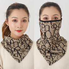 Load image into Gallery viewer, Cotton Women Mask Scarf Face Mascarillas Wraps Floral Print Lady Warm Neck Scarves Foulard Bandana Reusable Outdoor Riding Masks Scarf Neck Gaiter Headwear Headband Head Wrap Scarf Mask Neck Ear Warmers Headbands Perfect Bandana
