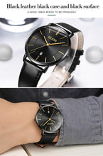 Load image into Gallery viewer, Couple Watches Popular Casual Quartz Women Men Watch Clock Boys Girls Ultra Thin Leather Wristwatch Minimalist Analog Quartz Ultra Thin Watches Leather Strap Fashion Casual Date Watch Waterproof Wrist Watch
