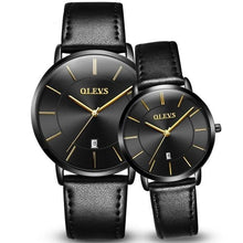 Load image into Gallery viewer, Couple Watches Popular Casual Quartz Women Men Watch Clock Boys Girls Ultra Thin Leather Wristwatch Minimalist Analog Quartz Ultra Thin Watches Leather Strap Fashion Casual Date Watch Waterproof Wrist Watch
