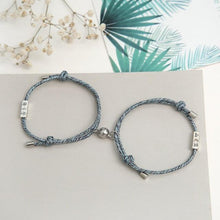 Load image into Gallery viewer, Couples Bracelets Best Friend Attract Women Men Bracelet Red Blue Rope Weaving Magnet Attract Long-Distance Couples Bracelet Mutual Attraction Matching Braided Rope Bracelet Promise Friendship Bracelet Gifts For Boyfriend Girlfriend
