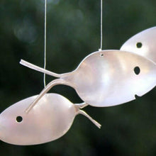 Load image into Gallery viewer, Creative Fishing Man Spoon Fish Sculptures Wind Chime Home Bedroom Painted Fish Mobile Tropical Fish Home Decor  Yard Garden Hanging Ornament Decoration
