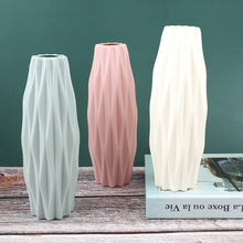 Load image into Gallery viewer, Creative Flower Vase White Imitation Ceramic Flower Pot Home Decor Plastic Vase Centerpieces and Events Ornamnet Decoration For Wedding Home Office Party Hotel Yard  Restaurant Patio Festive Furnishing
