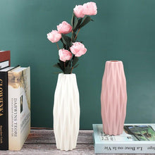 Load image into Gallery viewer, Creative Flower Vase White Imitation Ceramic Flower Pot Home Decor Plastic Vase Centerpieces and Events Ornamnet Decoration For Wedding Home Office Party Hotel Yard  Restaurant Patio Festive Furnishing
