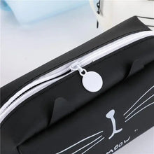 Load image into Gallery viewer, Creative Leather Black Large Capacity  Pencil Pouch For Students Unique Colors Stationery Office Pencil Cases
