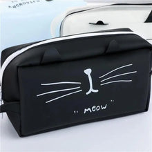 Load image into Gallery viewer, Creative Leather Black Large Capacity  Pencil Pouch For Students Unique Colors Stationery Office Pencil Cases
