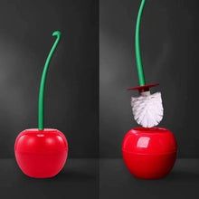 Load image into Gallery viewer, Creative Lovely Cherry Shape Lavatory Brush Toilet Brush And Holder Set Cleaning Bathroom Toilet Accessories Cherry Shape Toilet Brush Standing Toilet Brush Set  Compact Household Bathroom Cherry Toilet Brush
