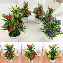 Load image into Gallery viewer, Creative Mini Artificial Fake Flower Potted Bonsai for Christmas New Year Wedding Party Garden Resturant Table Home Decor Mini Potted Plastic Succulents for Home Office Room Decor
