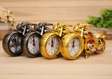 Load image into Gallery viewer, Creative Motorcycle Motorbike Pattern Non Ticking Analog Alarm Clock  Alarm Clock Desk Clock Creative Home Birthday Gift Cool Clock

