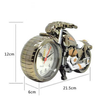 Load image into Gallery viewer, Creative Motorcycle Motorbike Pattern Non Ticking Analog Alarm Clock  Alarm Clock Desk Clock Creative Home Birthday Gift Cool Clock
