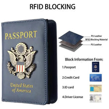 Load image into Gallery viewer, Creative Passport Holder Cover With 3D Metal Badge
