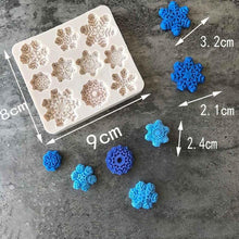 Load image into Gallery viewer, Creatures Conch Shell Fondant Cake Candy Cake Decoration Tools Forms Silicone Baking Cake Molds Shape Cake Mold 3D Snowflake Fondant Mold Christmas Snowflake Silicone Cake Candy Mold for Cake Cupcake Polymer Clay Crafting Project
